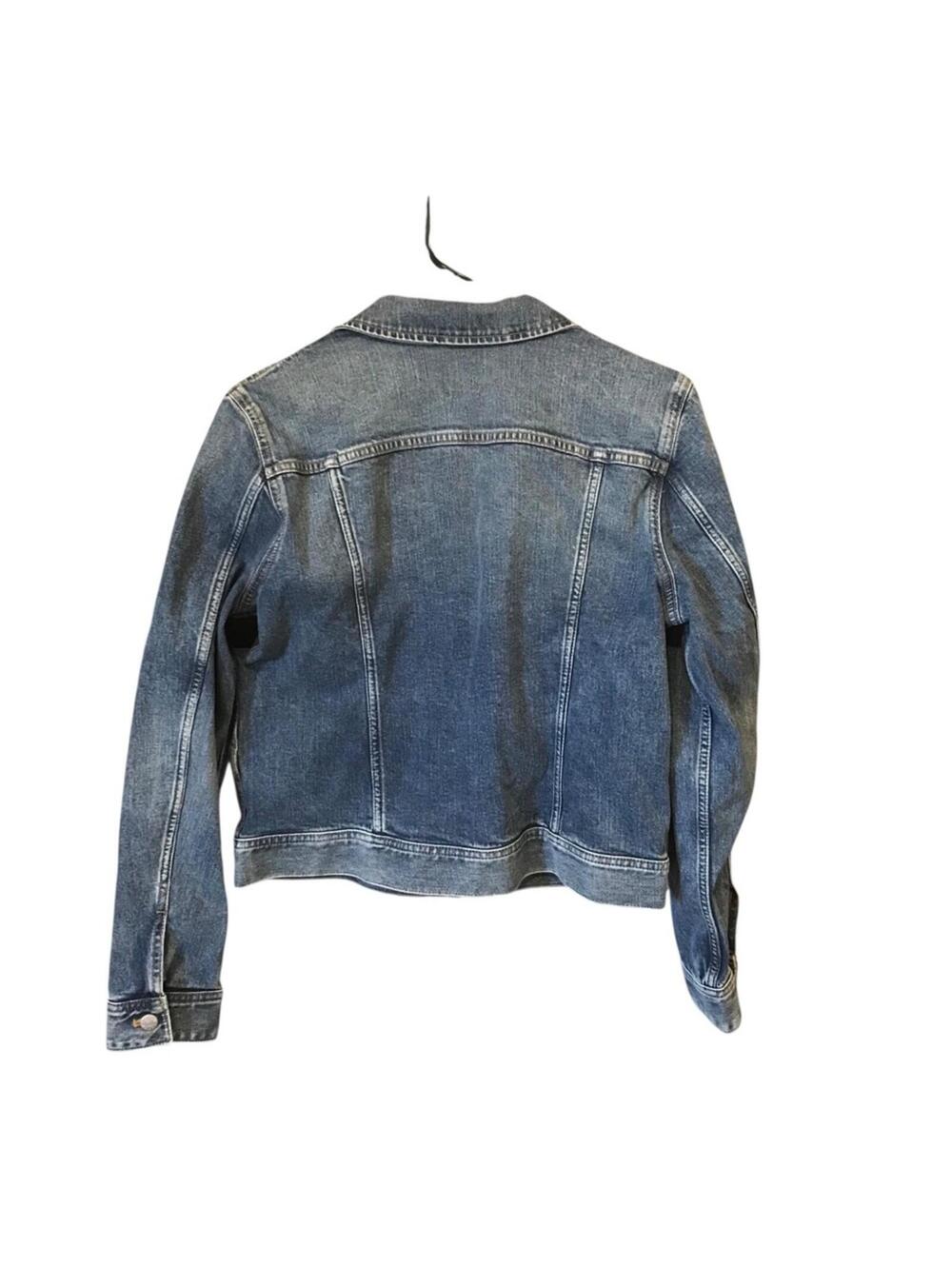 J.Crew Factory Denim Jacket Women’s M Blue Stretch Classic Trucker Jean - Picture 2 of 8